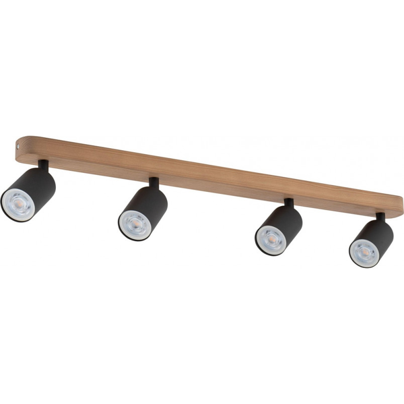 Reflektor sufitowy drewniany 4 punktowy Top Wood czarny marki TK Lighting