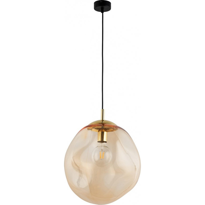 Lampa wisząca szklana nowoczesna Sol 35cm bursztynowa TK Lighting