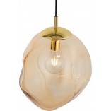 Lampa wisząca szklana nowoczesna Sol 35cm bursztynowa TK Lighting