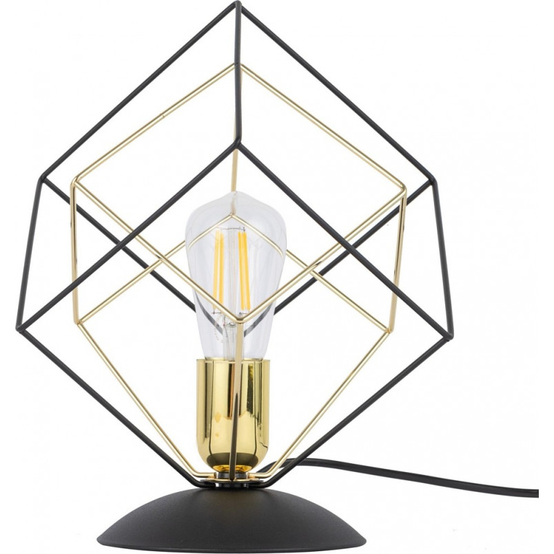 Lampa stołowa druciana Alambre czarno-złota  TK Lighting