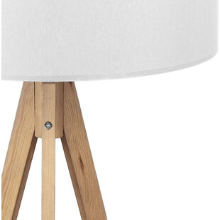 Lampa podłogowa drewniana z abażurem trójnóg Treviso biała TK Lighting