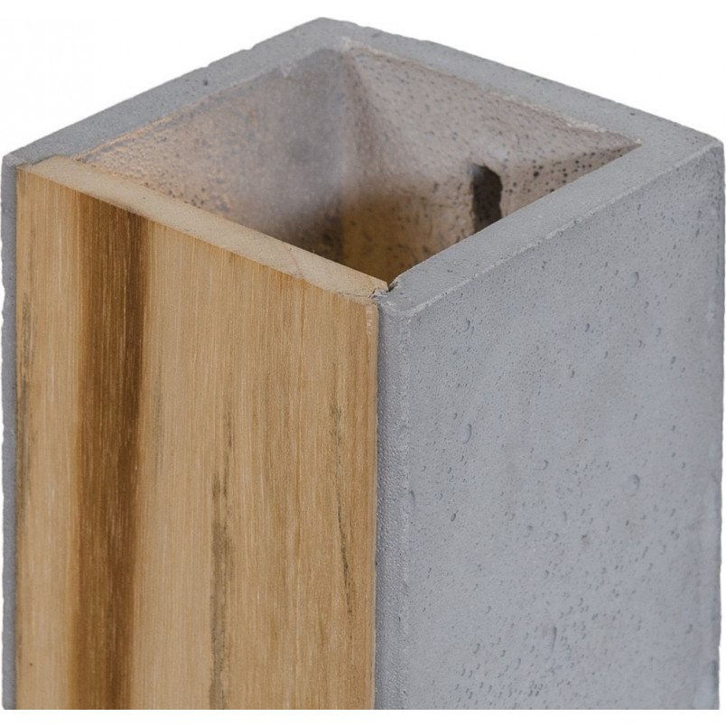 Kinkiet betonowy z drewnem Orto Teak drewno tekowe LoftLight