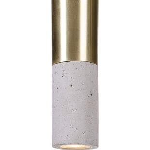 Lampa betonowa wisząca Kalla Brass M 5,5cm H33cm LED szara LoftLight