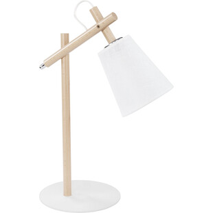 Lampa biurkowa skandynawska z abażurem Vaio Biała marki TK Lighting