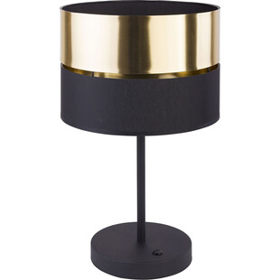 Lampa stołowa glamour z abażurem Hilton złoty/czarny marki TK Lighting