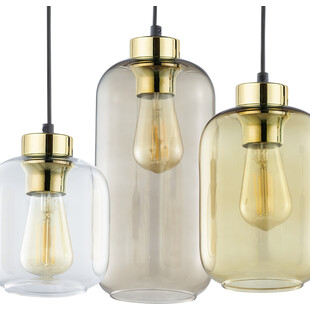 Lampa wisząca szklana potrójna Marco Brown III Multikolor marki TK Lighting	