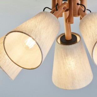 Lampa sufitowa z 5 kloszami Vaio V 50cm naturalna TK Lighting