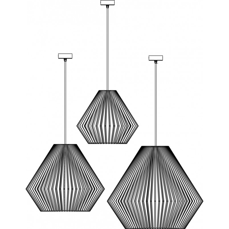 Lampa ze sklejki wisząca geometryczna Diamond 35cm marki PlyStudio