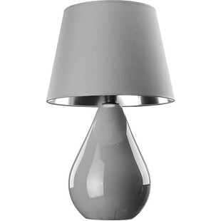 [OUTLET] Lampa stołowa szklana z abażurem Lacrima grafitowa TK Lighting