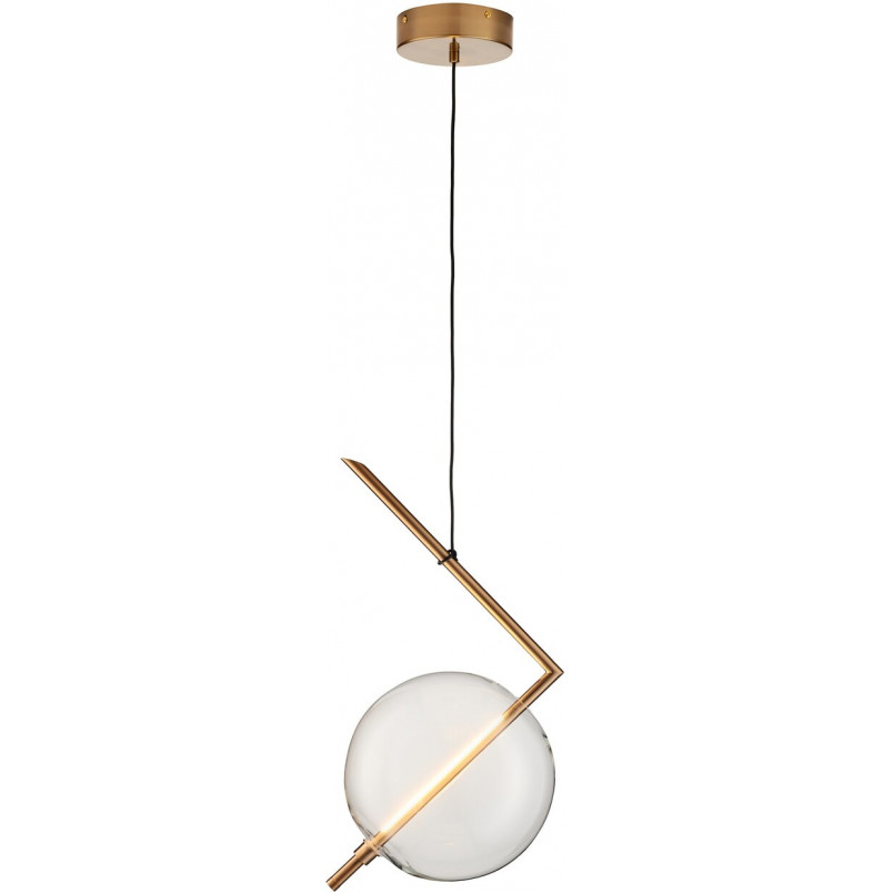 Lampa wisząca szklana kula Amore LED 28cm przezroczysto-złota Step Into Design