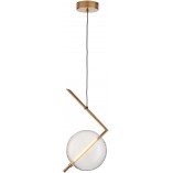 Lampa wisząca szklana kula Amore LED 28cm przezroczysto-złota Step Into Design