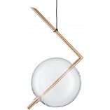 Lampa wisząca szklana kula Amore LED 28cm przezroczysto-złota Step Into Design