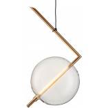 Lampa wisząca szklana kula Amore LED 28cm przezroczysto-złota Step Into Design