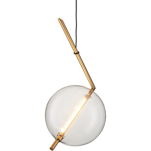 Lampa wisząca szklana kula Amore LED 28cm przezroczysto-złota Step Into Design