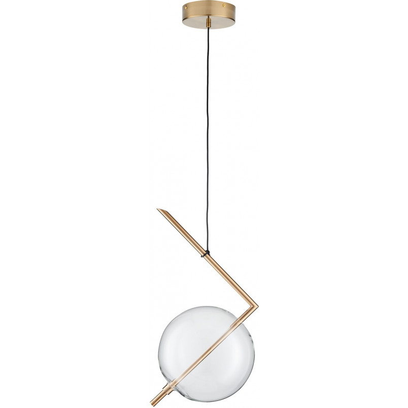 Lampa wisząca szklana kula Amore LED 28cm przezroczysto-złota Step Into Design