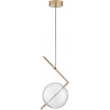 Lampa wisząca szklana kula Amore LED 28cm przezroczysto-złota Step Into Design