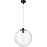 Lampa wisząca szklana kula designerska Tonda 40cm przezroczysto-czarna Step Into Design