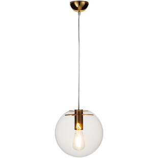 Lampa wisząca szklana kula designerska Tonda 25cm przezroczysto-złota Step Into Design
