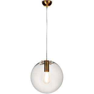 Lampa wisząca szklana kula designerska Tonda 30cm przezroczysto-złota Step Into Design