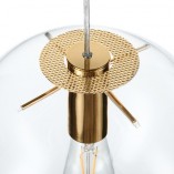 Lampa wisząca szklana kula designerska Tonda 30cm przezroczysto-złota Step Into Design