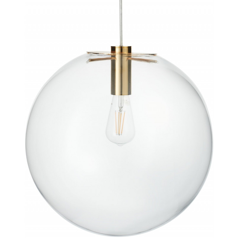 Lampa wisząca szklana kula designerska Tonda 40cm przezroczysto-złota Step Into Design