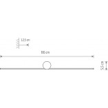 Kinkiet podłużny minimalistyczny Spin LED 66cm czarny Nowodvorski