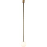 Lampa sufitowa szklana kula Kier 16cm biało-złota Nowodvorski
