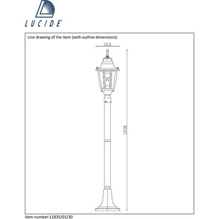 Lampa zewnętrzna latarnia retro Tireno Czarny marki Lucide