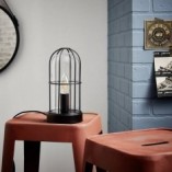 Lampa stołowa szklana rustykalna Storm Czarna marki Brilliant