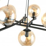 Lampa wisząca szklane kule nowoczesne Essa VIII 100cm miodowy / czarny Emibig