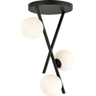 Lampa sufitowa designerska szklane kule River III 30cm opal / czarny Emibig