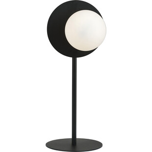 Lampa stołowa szklana kula Oslo czarny / opal Emibig