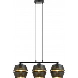 Lampa wisząca ażurowa Malia III 75cm czarny / złoty Emibig