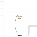 Lampa podłogowa nowoczesna z abażurem Piano biały / złoty Emibig