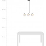 Lampa wisząca nowoczesna z abażurami Piano III 75cm biały / złoty Emibig