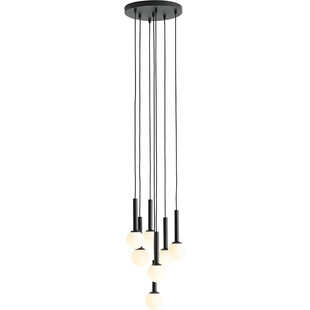 Lampa wisząca szklane kule Riu VII 30cm czarno-biała Aldex