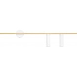 Kinkiet podłużny Trevo II prawy 80cm biało-mosiężny Aldex