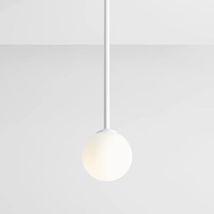 Lampa sufitowa szklana kula Pinne Medium 14cm biała Aldex