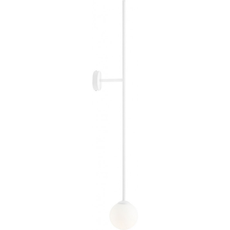 Kinkiet szklana kula Pine White 14cm biały Aldex