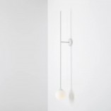 Kinkiet szklana kula Pine White 14cm biały Aldex