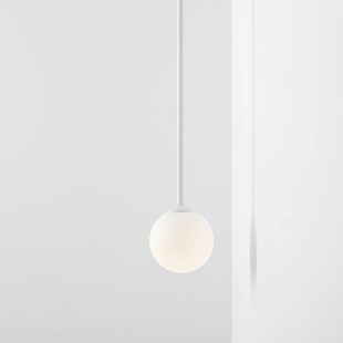 Kinkiet szklana kula Pine White 14cm biały Aldex