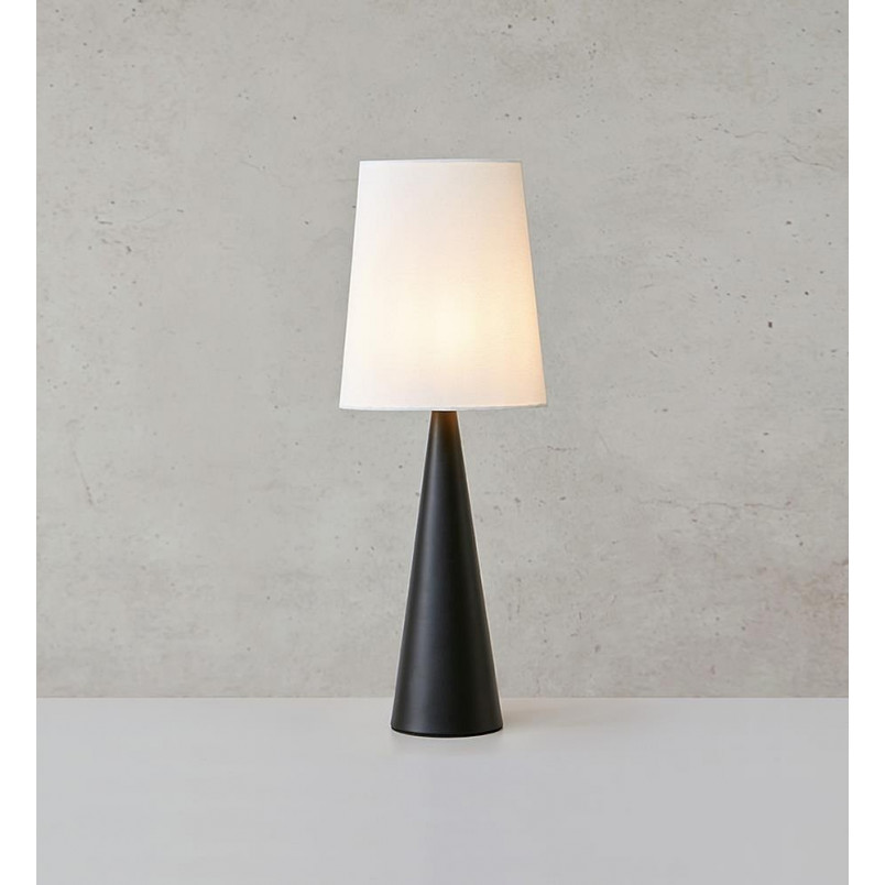 Lampa stołowa nowoczesna z abażurem Conus czarny / biały Markslojd
