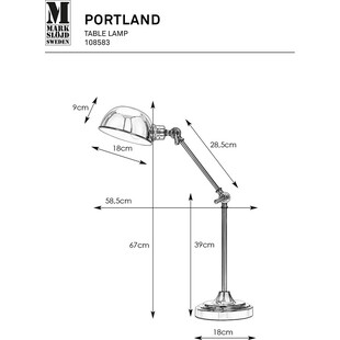 Lampa stołowa loft Portland chrom Markslojd