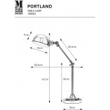 Lampa stołowa loft Portland chrom Markslojd