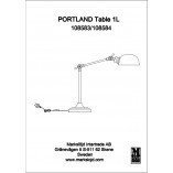 Lampa stołowa loft Portland chrom Markslojd