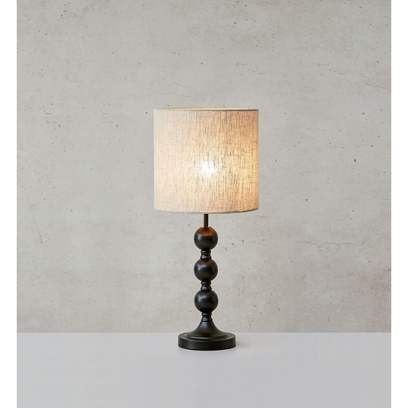 Lampa stołowa z abażurem Octo czarny / piaskowy Markslojd