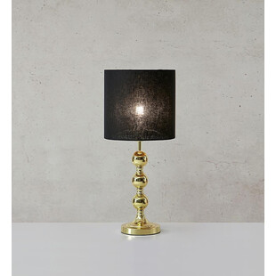 Lampa stołowa glamour z abażurem Octo mosiądz / czarny Markslojd