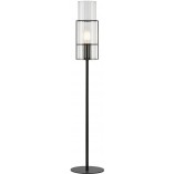 Lampa stołowa szklana tuba Tubo 65cm czarny / przeźroczysty Markslojd