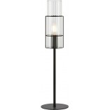 Lampa stołowa szklana tuba Tubo 50cm czarny / przeźroczysty Markslojd