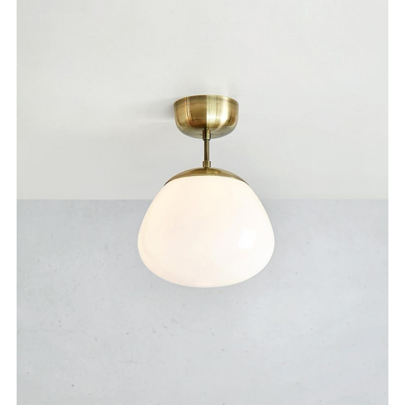 Lampa sufitowa szklana Rise 25cm antyczny / biały Markslojd